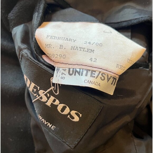 Ermenegildo Zegna  Mens Black Wool Blazer 42R  Purdue University, woven in Italy - Picture 4 of 16